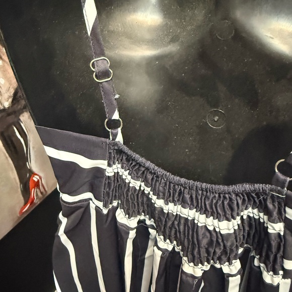 Striped Black and White Maxi Dress - Picture 4 of 4